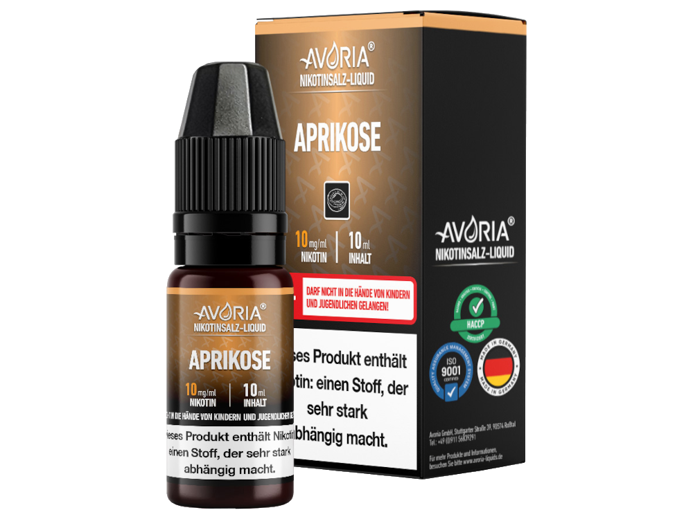 Avoria - Aprikose - Nikotinsalz Liquid 10 mg/ml