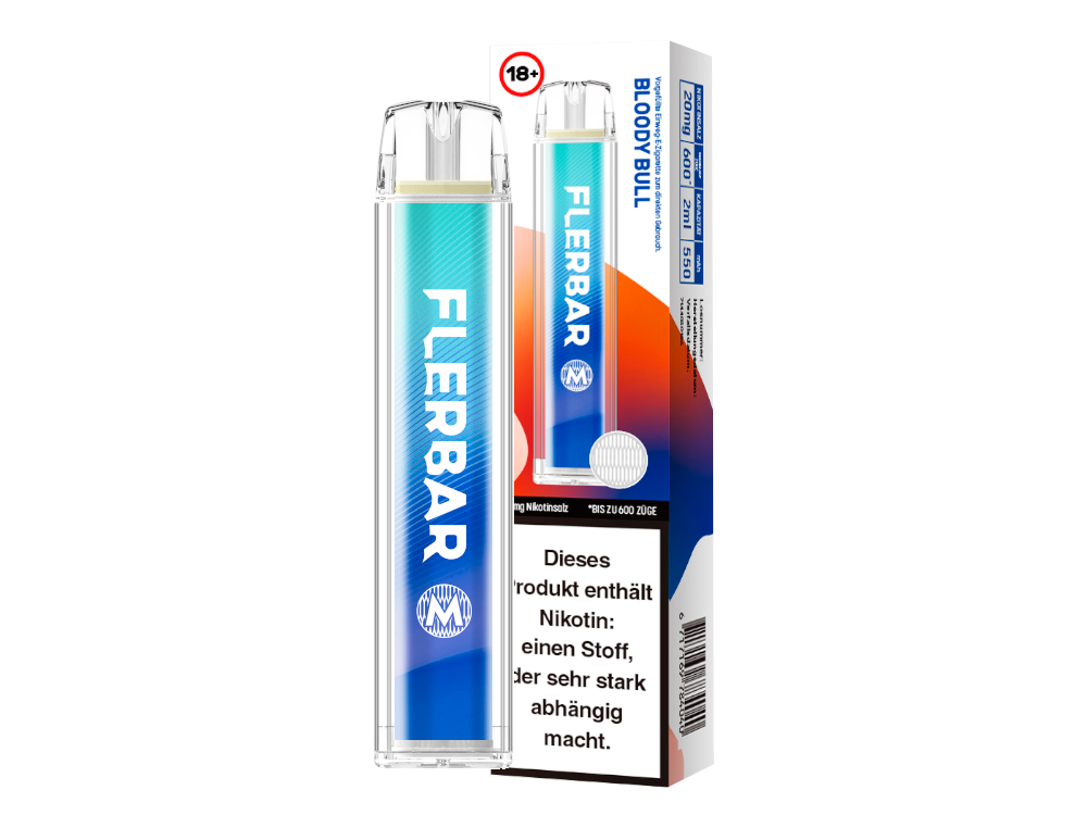 Flerbar - M Einweg E-Zigarette - Bloody Bull 20 mg/ml