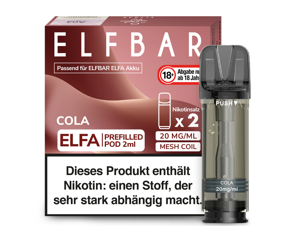 Elfbar - Elfa Pod Cola 20 mg/ml (2 Stück pro Packung)