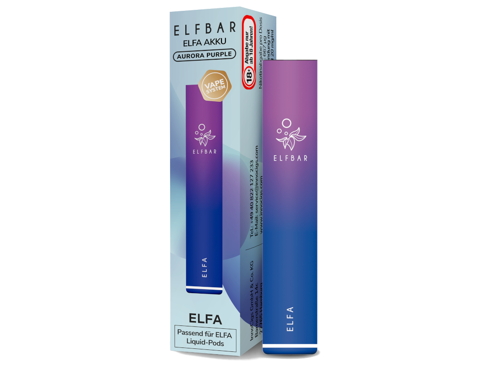 Elfbar - Elfa Akku 500 mAh aurora-lila