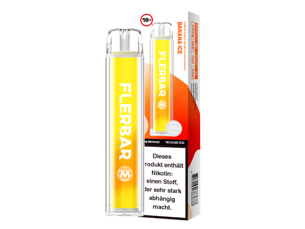 Flerbar - M Einweg E-Zigarette - Banana Ice 20 mg/ml