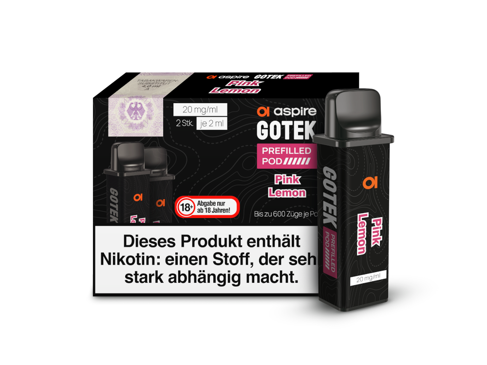 Aspire - GoTek Pod Pink Lemon 20 mg/ml (2 Stück pro Packung)