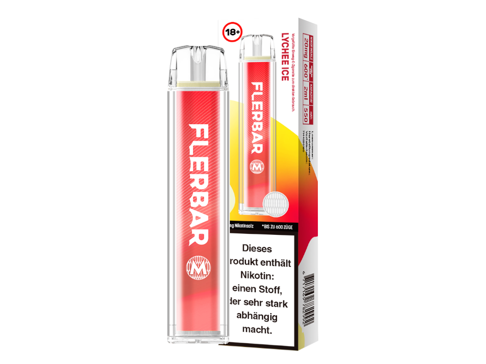Flerbar - M Einweg E-Zigarette - Lychee Ice 20 mg/ml
