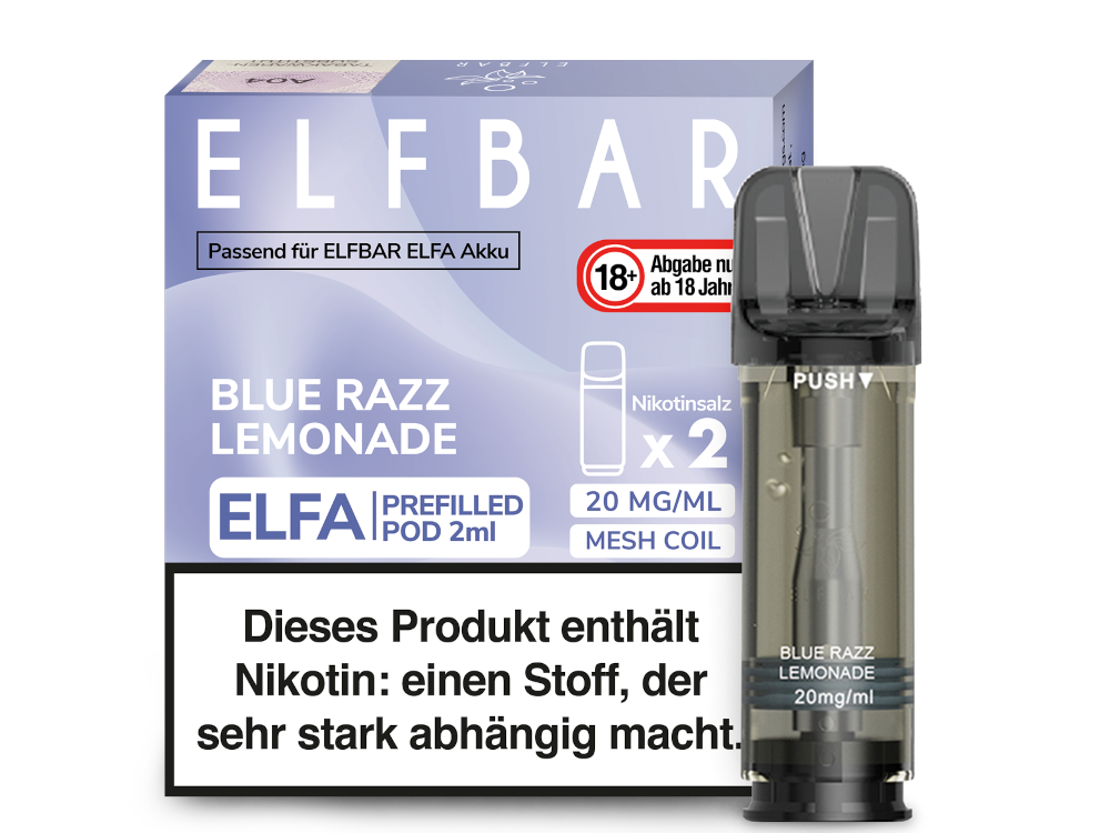 Elfbar - Elfa Pod Blue Razz Lemonade 20 mg/ml (2 Stück pro Packung)