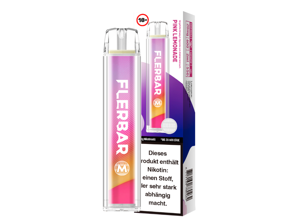 Flerbar - M Einweg E-Zigarette - Pink Lemonade 20 mg/ml