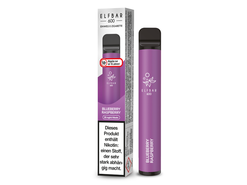 Elfbar - 600 Einweg E-Zigarette - Blueberry Raspberry 20 mg/ml