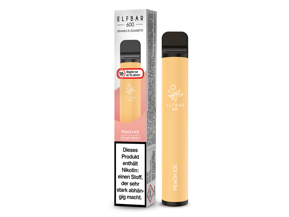Elfbar - 600 Einweg E-Zigarette - Peach Ice 20 mg/ml