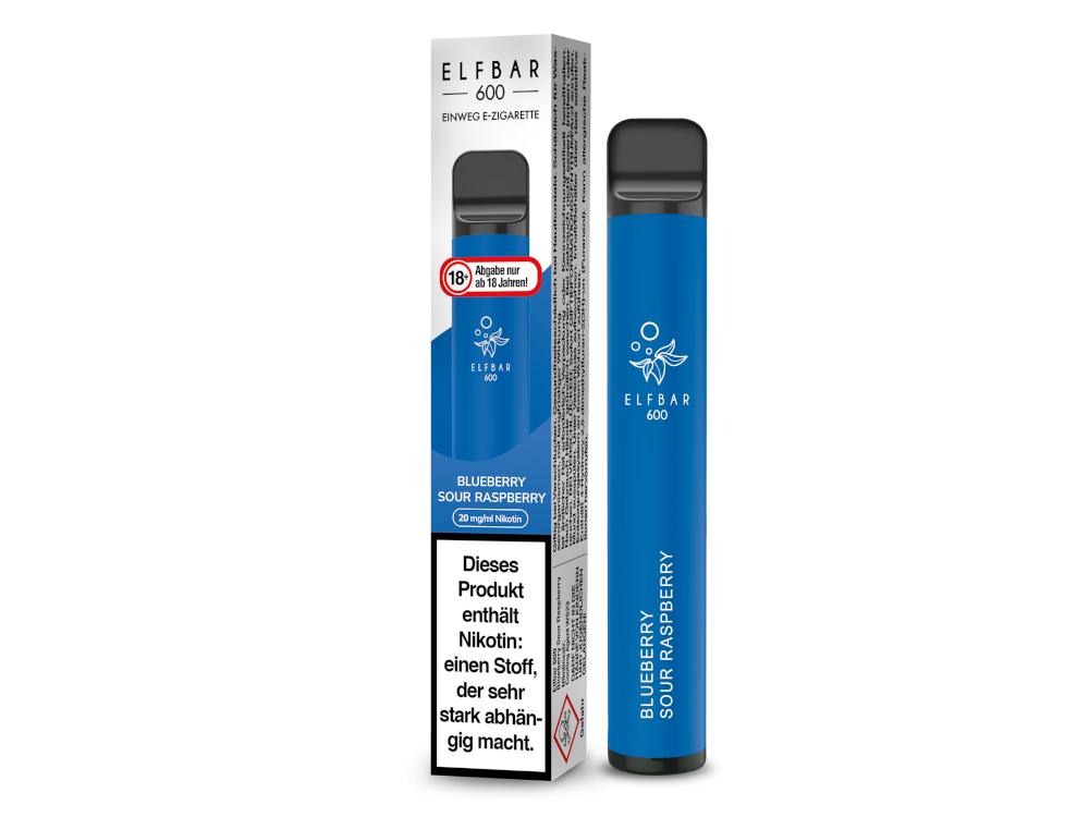 Elfbar - 600 Einweg E-Zigarette - Blueberry Sour Raspberry 20 mg/ml