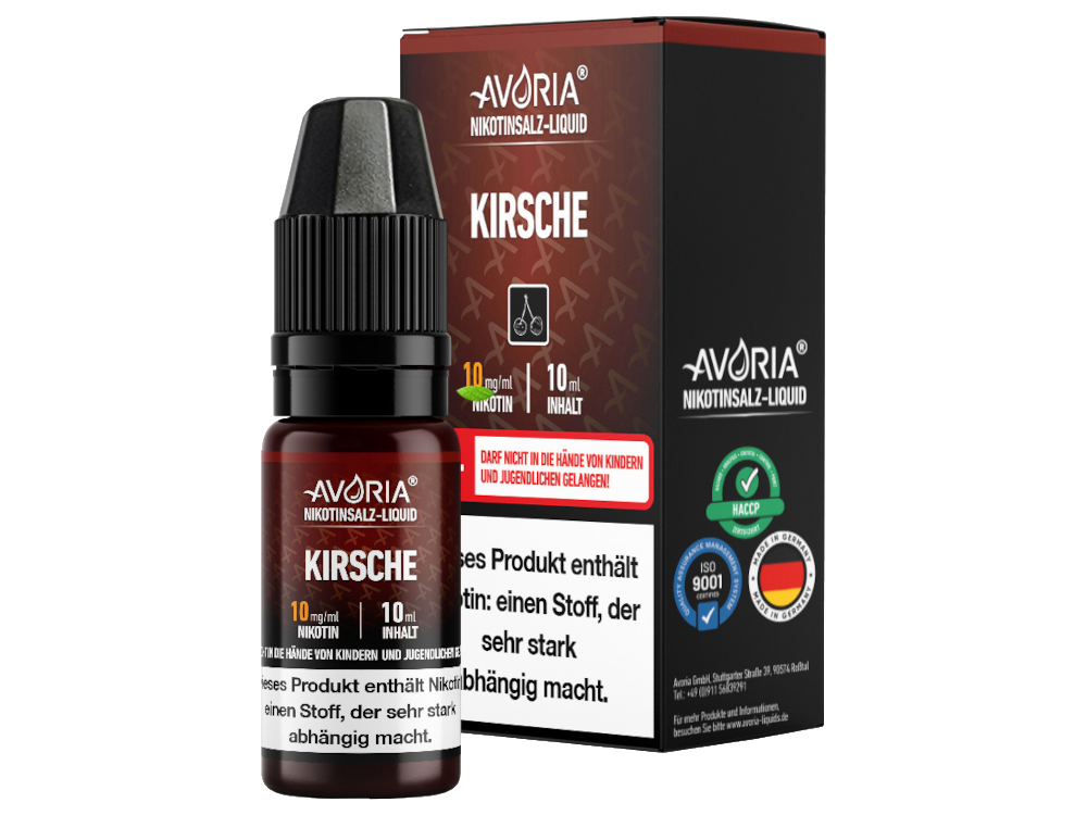 Avoria - Kirsche - Nikotinsalz Liquid 10 mg/ml