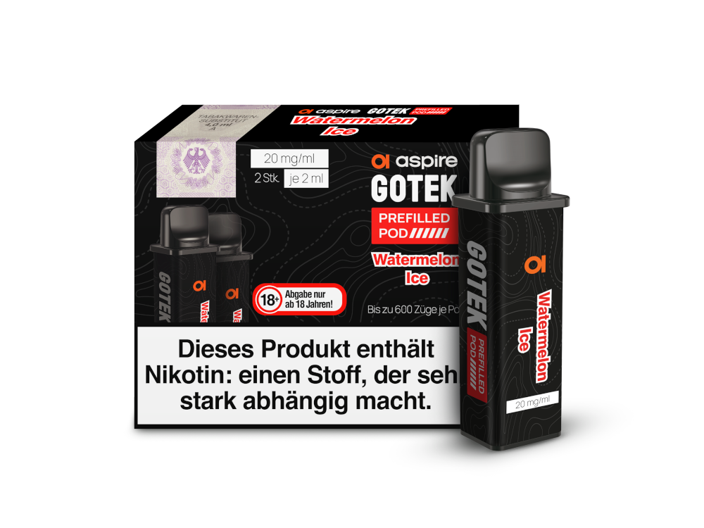 Aspire - GoTek Pod Watermelon Ice 20 mg/ml (2 Stück pro Packung)
