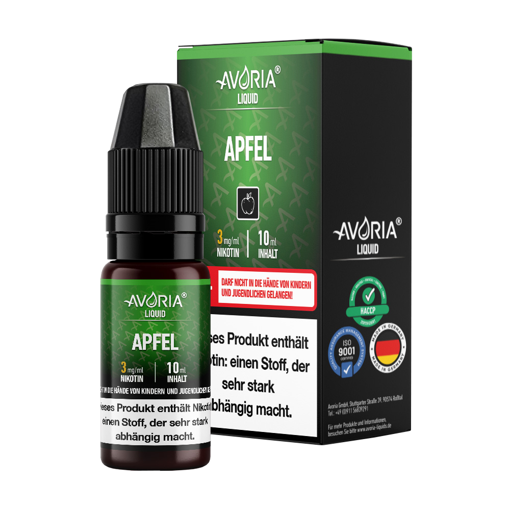 Avoria - Apfel E-Zigaretten Liquid 0 mg/ml