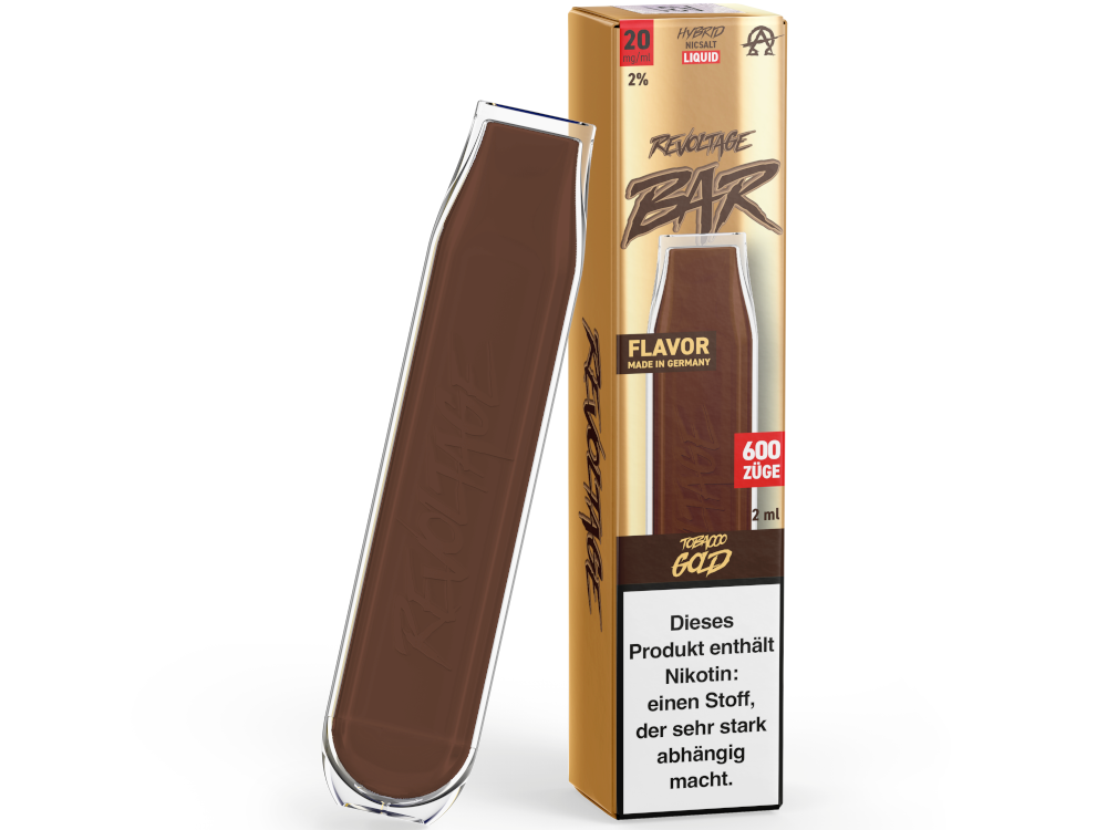 Revoltage - Bar Einweg E-Zigarette - Tobacco Gold 20 mg/ml