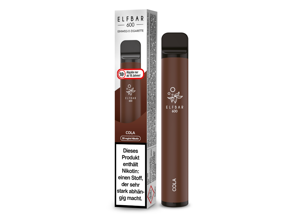 Elfbar - 600 Einweg E-Zigarette - Cola 20 mg/ml