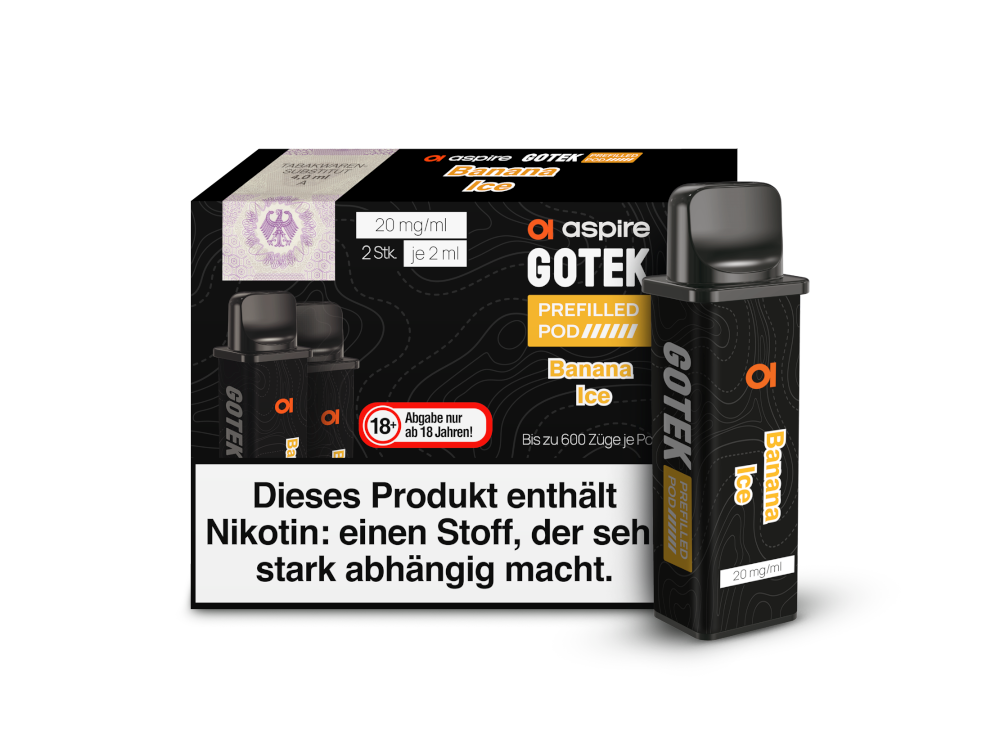 Aspire - GoTek Pod Banana Ice 20 mg/ml (2 Stück pro Packung)