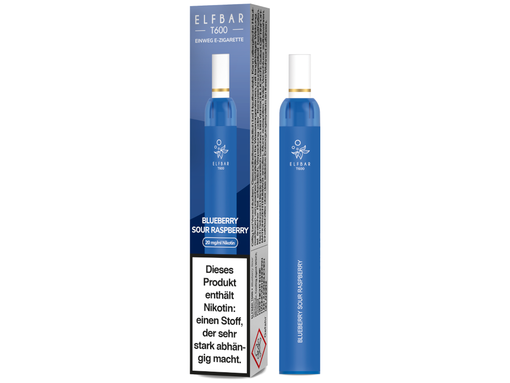 Elfbar - T600 Einweg E-Zigarette - Blueberry Sour Raspberry 20 mg/ml