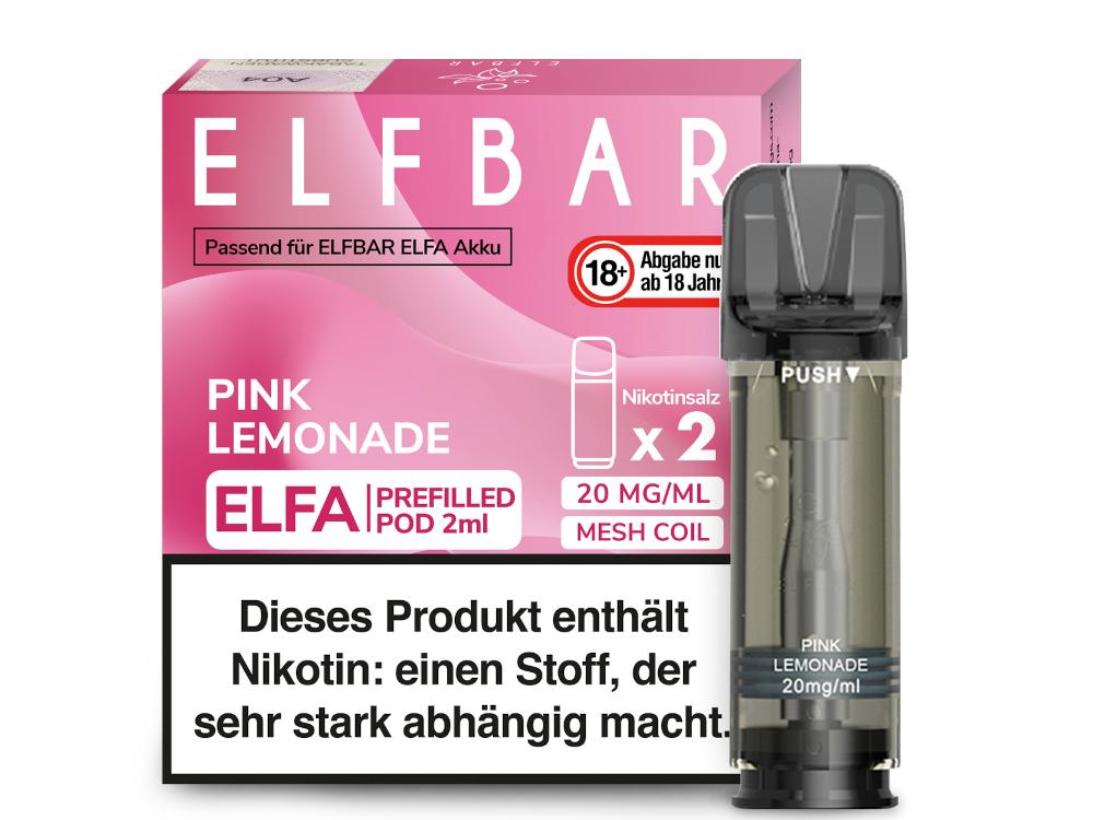 Elfbar - Elfa Pod Pink Lemonade 20 mg/ml (2 Stück pro Packung)