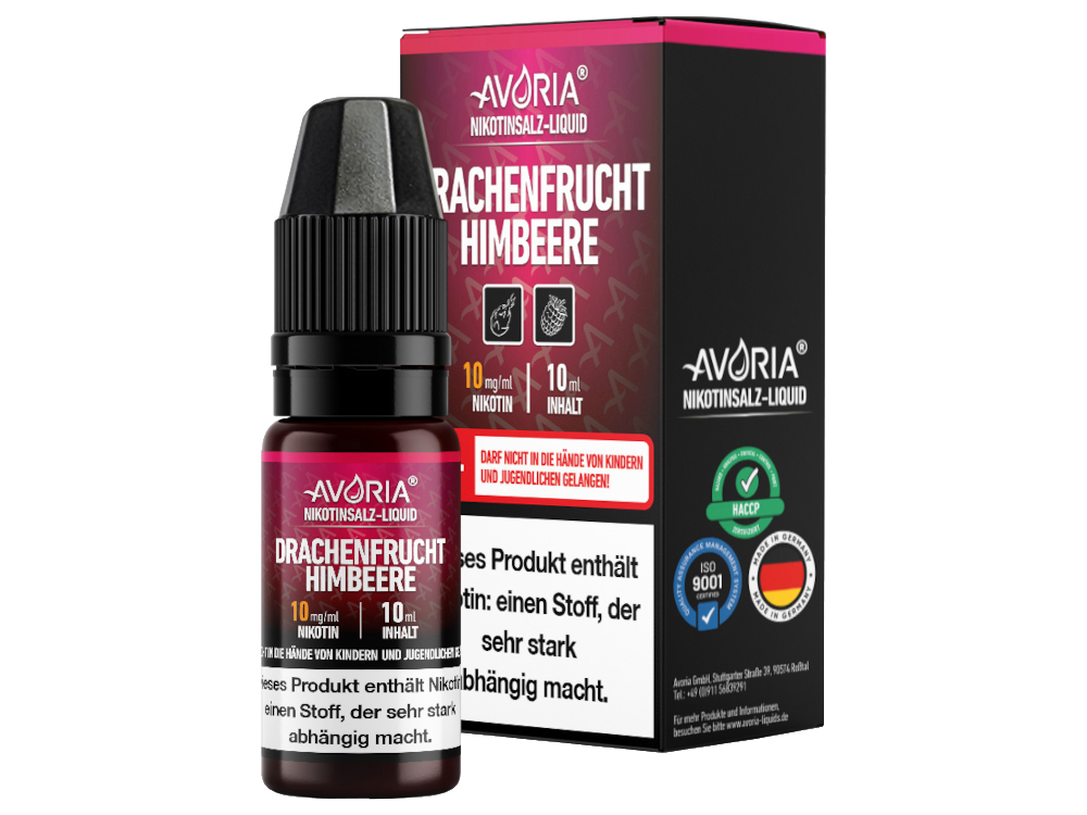 Avoria - Drachenfrucht-Himbeere - Nikotinsalz Liquid 10 mg/ml