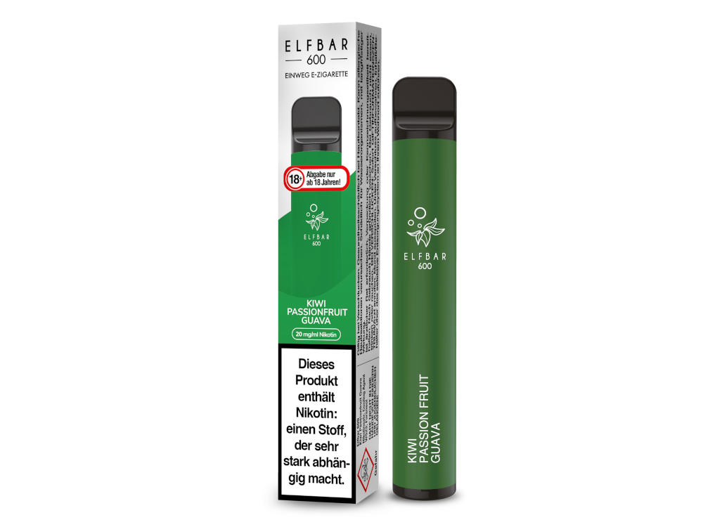 Elfbar - 600 Einweg E-Zigarette - Kiwi Passion Fruit Guava 20 mg/ml