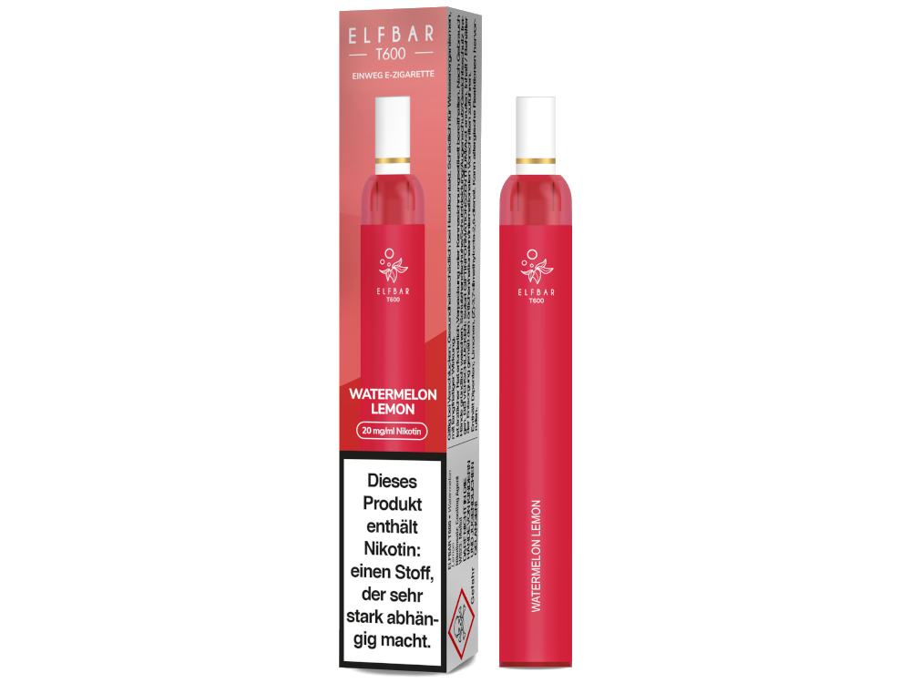 Elfbar - T600 Einweg E-Zigarette - Watermelon Lemon 20 mg/ml