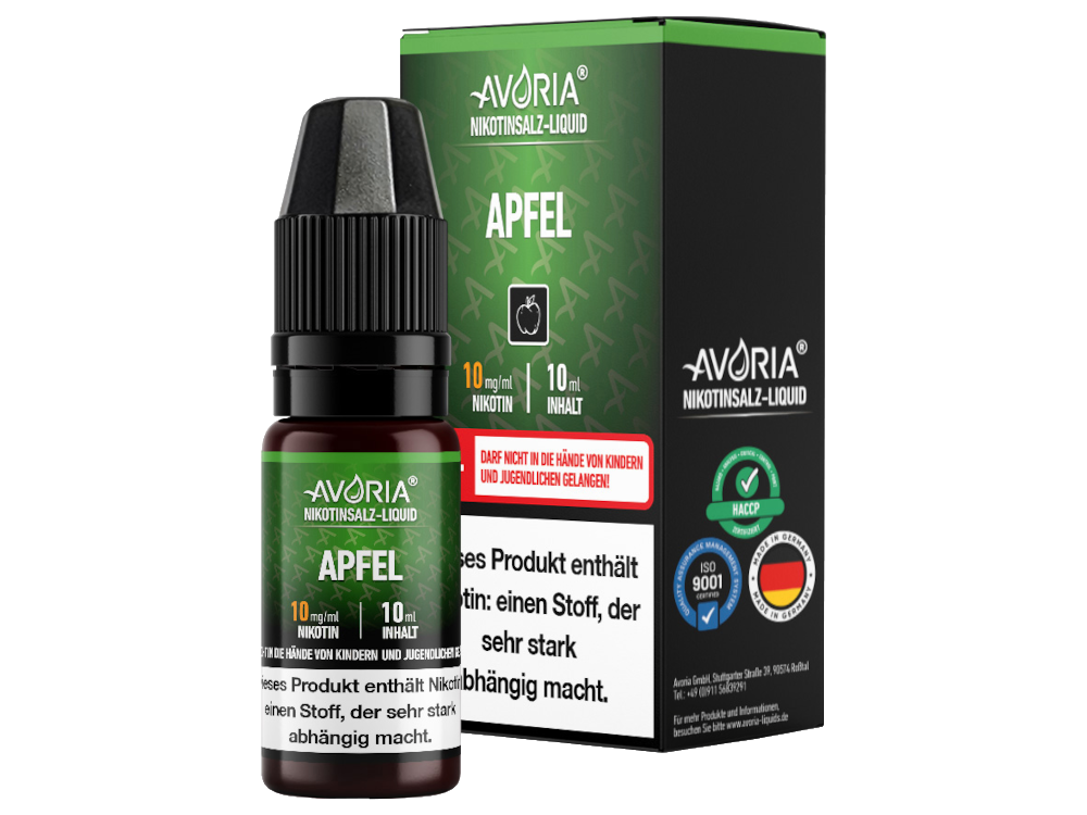 Avoria - Apfel - Nikotinsalz Liquid 10 mg/ml