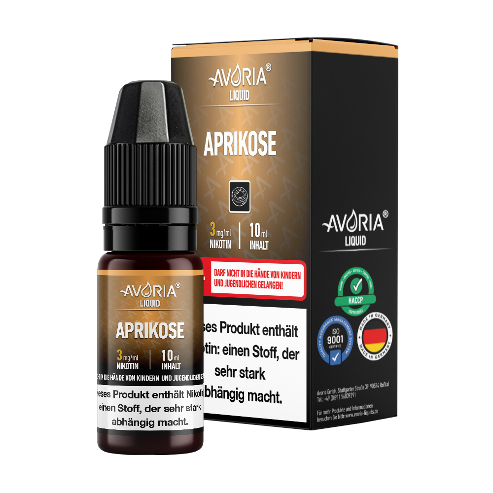 Avoria - Aprikose E-Zigaretten Liquid 0 mg/ml