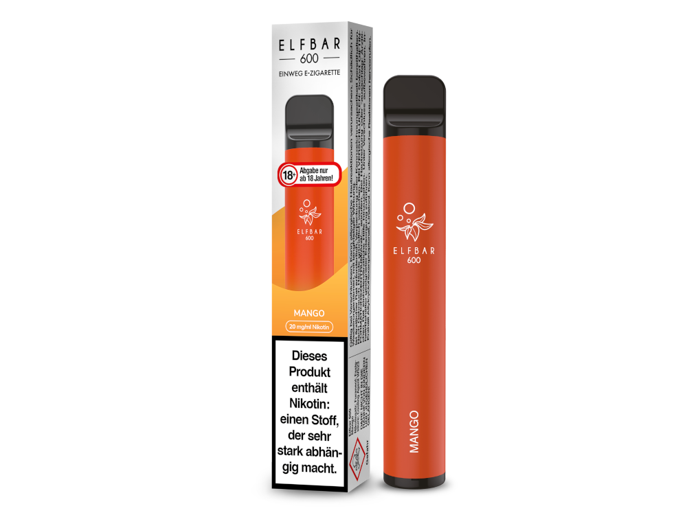 Elfbar - 600 Einweg E-Zigarette - Mango 20 mg/ml
