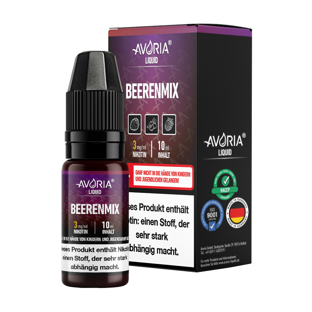 Avoria - Beerenmix E-Zigaretten Liquid 0 mg/ml