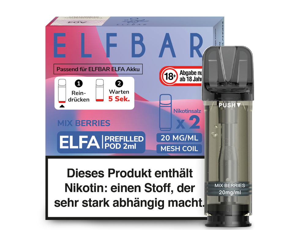Elfbar - Elfa Pod Mix Berries 20 mg/ml (2 Stück pro Packung)