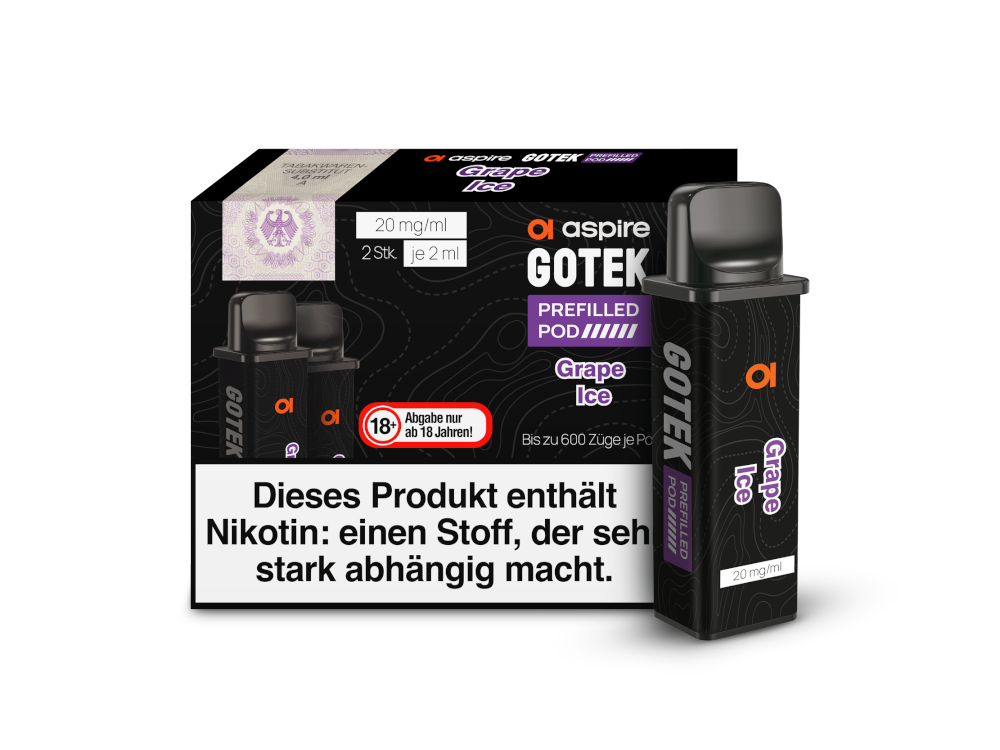 Aspire - GoTek Pod Grape Ice 20 mg/ml (2 Stück pro Packung)