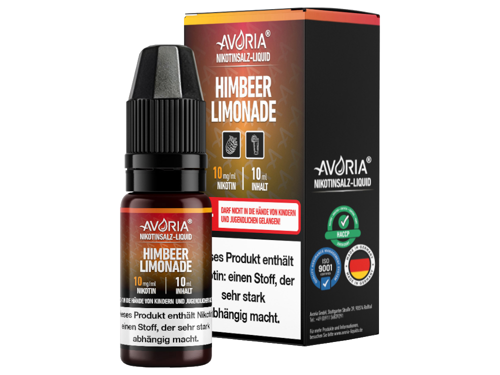Avoria - Himbeer-Limonade - Nikotinsalz Liquid 10 mg/ml