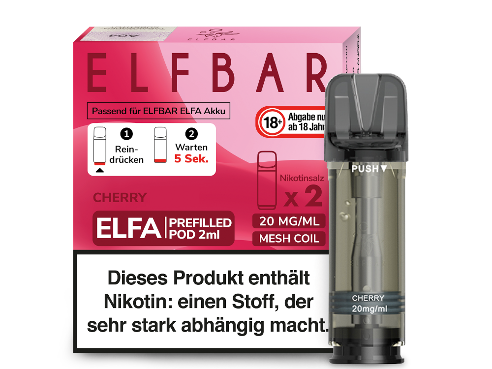 Elfbar - Elfa Pod Cherry Candy 20 mg/ml (2 Stück pro Packung)