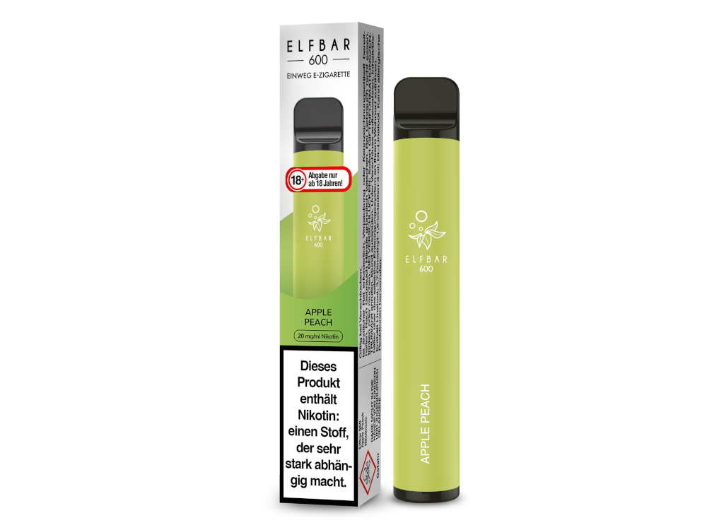Elfbar - 600 Einweg E-Zigarette - Apple Peach 20 mg/ml