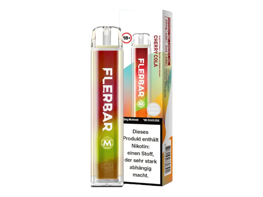 Flerbar - M Einweg E-Zigarette - Cherry Cola 20 mg/ml