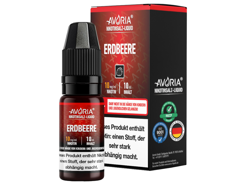 Avoria - Erdbeere - Nikotinsalz Liquid 10 mg/ml