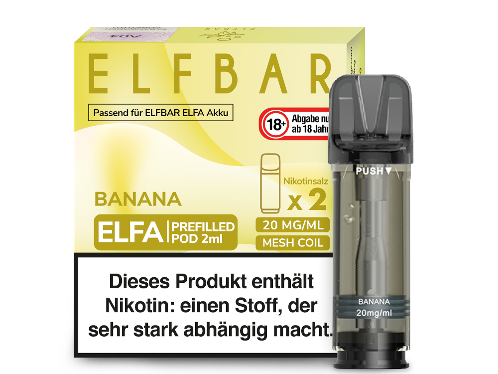 Elfbar - Elfa Pod Banana 20 mg/ml (2 Stück pro Packung)