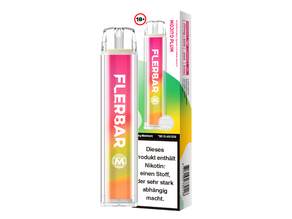 Flerbar - M Einweg E-Zigarette - Mojito Plum 20 mg/ml