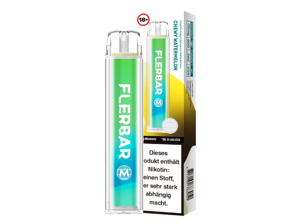 Flerbar - M Einweg E-Zigarette - Chewy Watermelon 20 mg/ml