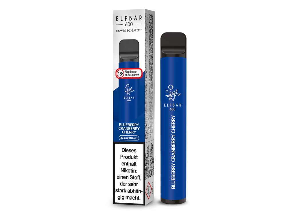 Elfbar - 600 Einweg E-Zigarette - Blueberry Cranberry Cherry 20 mg/ml