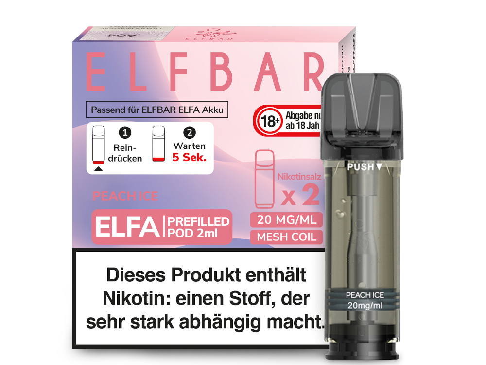 Elfbar - Elfa Pod Peach Ice 20 mg/ml (2 Stück pro Packung)