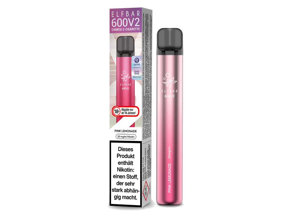 Elfbar - 600 V2 Einweg E-Zigarette - Pink Lemonade 20 mg/ml