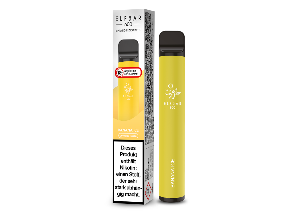 Elfbar - 600 Einweg E-Zigarette - Banana Ice 20 mg/ml