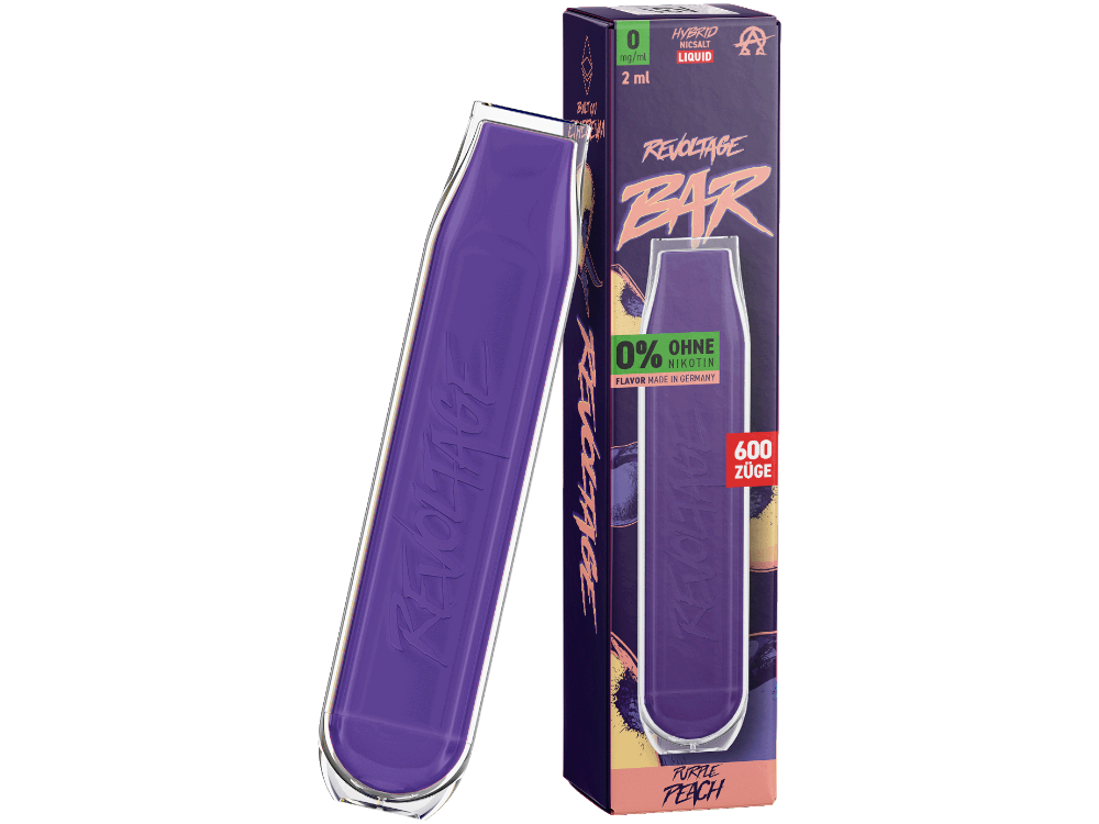 Revoltage - Bar Einweg E-Zigarette - Purple Peach 0 mg/ml